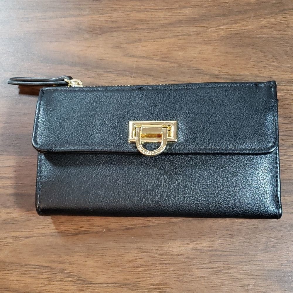 Black Enzo Angliolini Bi-Fold Large Spacious Wallet